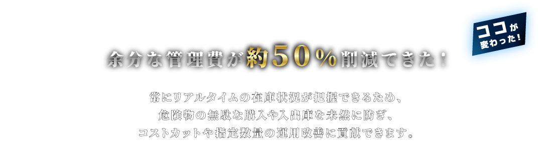メリット2：管理費用を50％削減