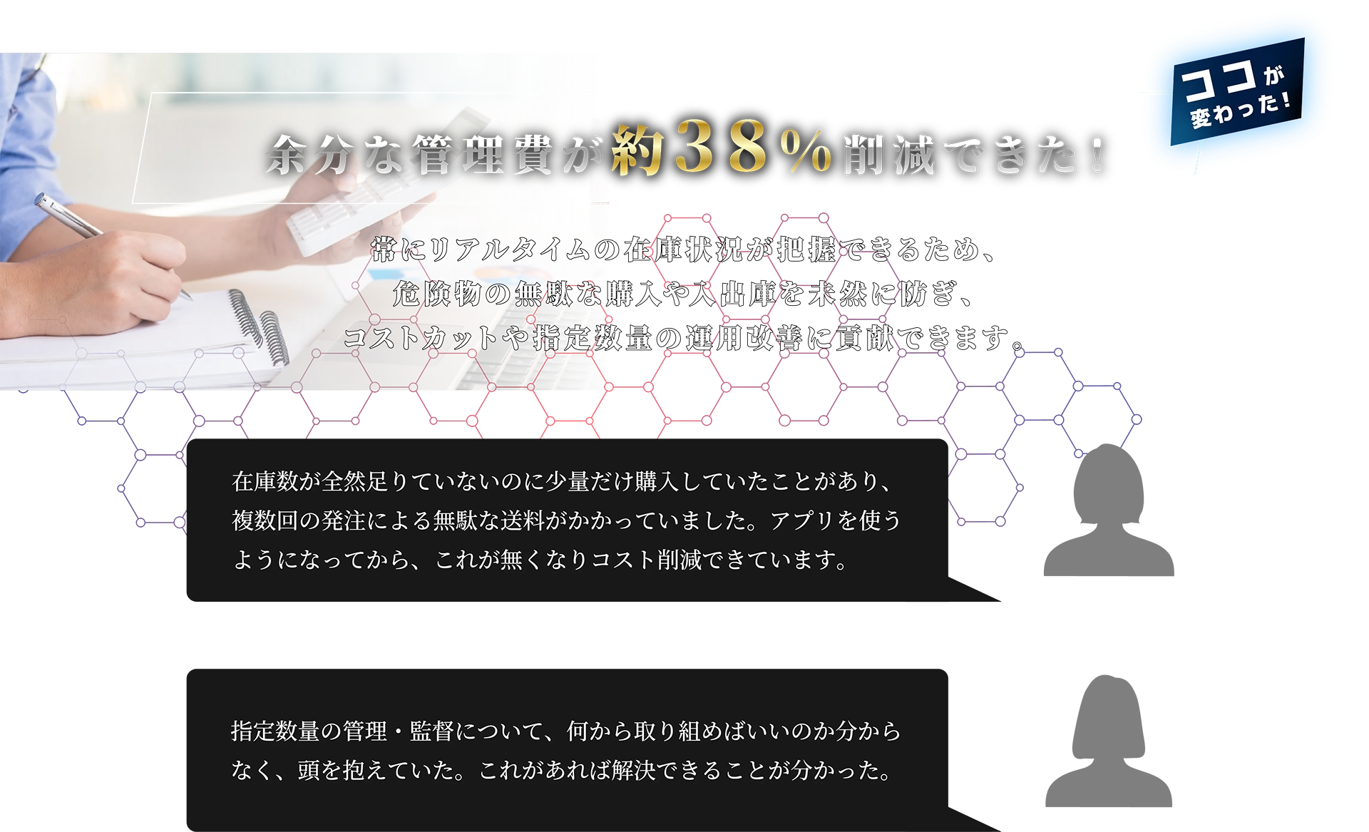 管理費を50％削減